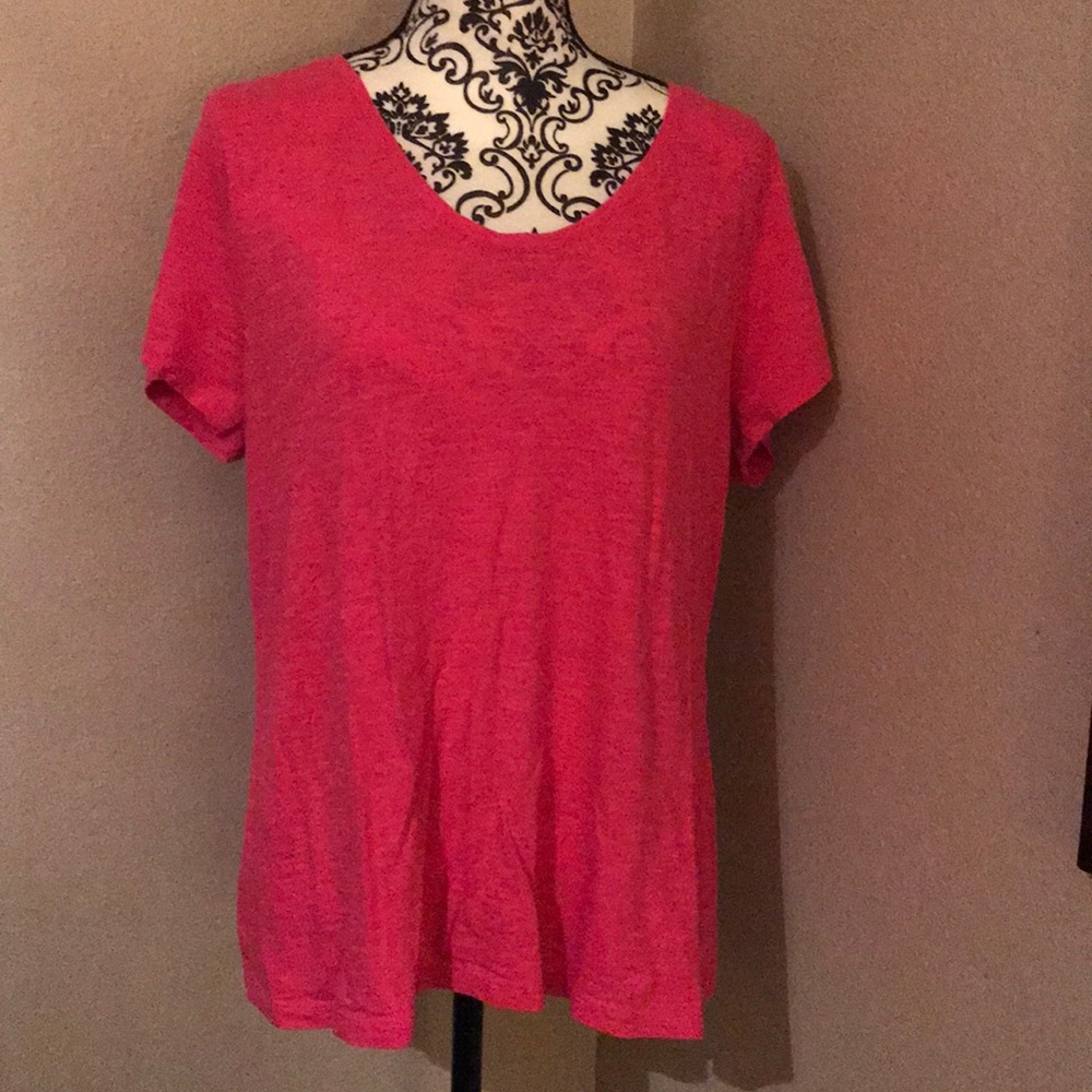 Hot Pink V-Neck Tee